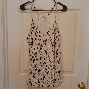 CARAMELA Flowy Animal Print Tank Top Blouse